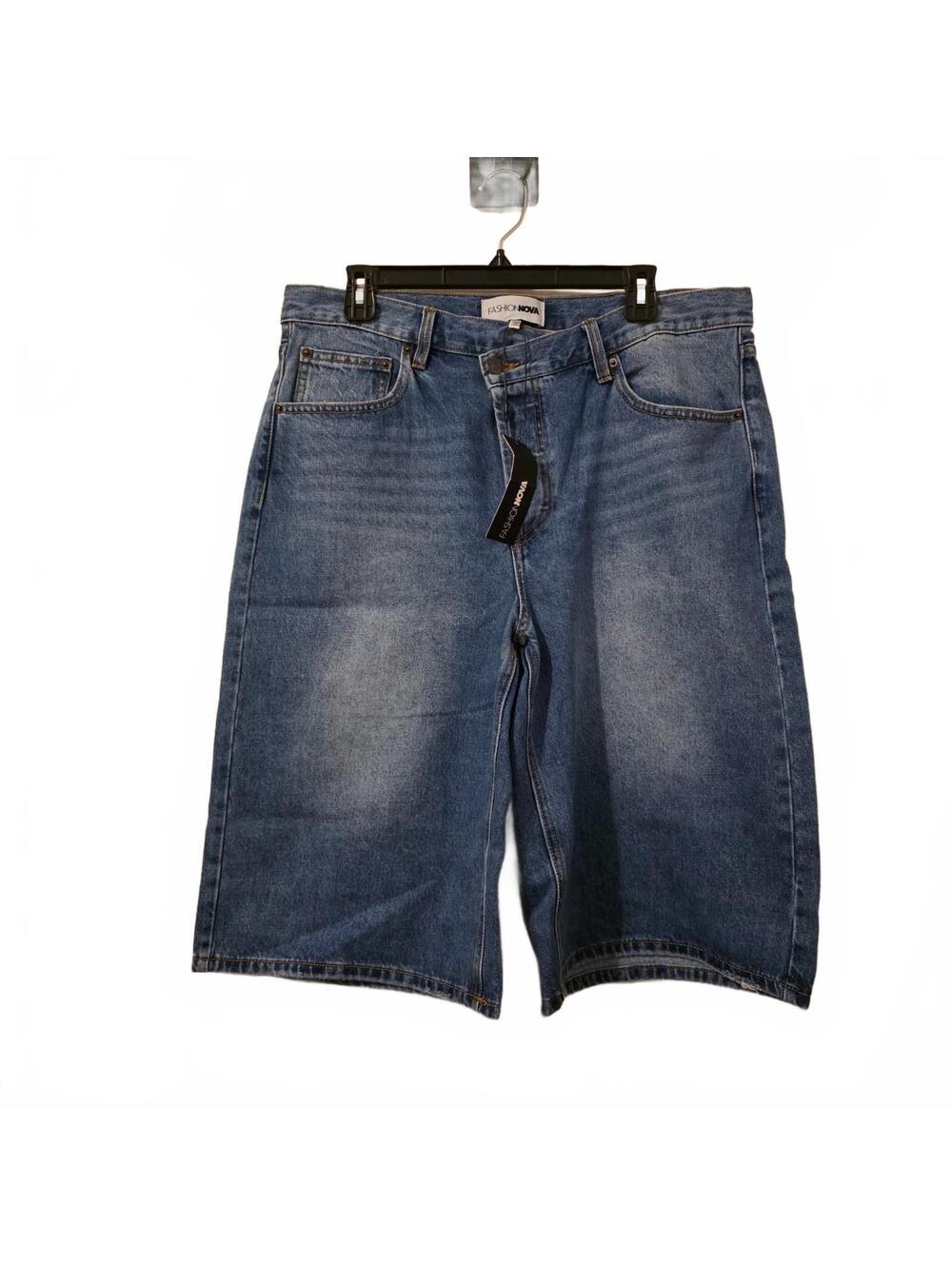 Fashion Nova Women’s 13 Medium Wash Blue Denim Jorts